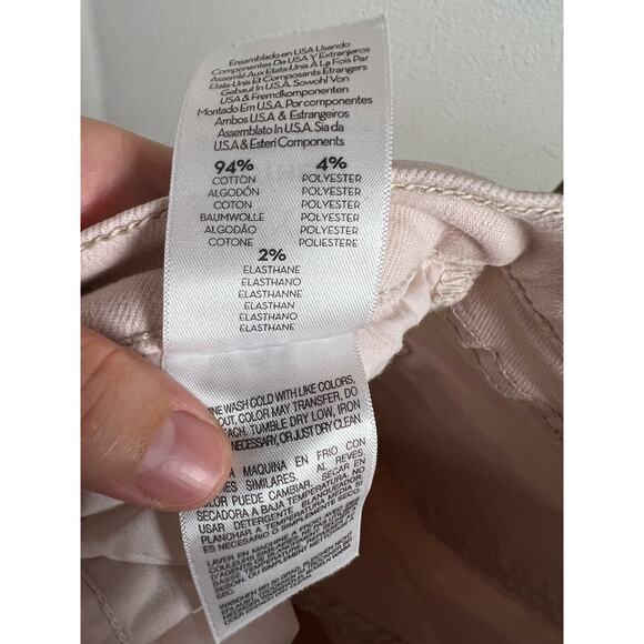 Mother The Dazzler Hover Date Night Pink Straight Leg Jeans Size 26 - Picture 12 of 12